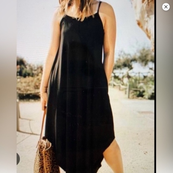 Carly Jean Los Angeles "Stella" Spaghetti Strap Dress w/Pockets (Size Small) - Picture 1 of 8